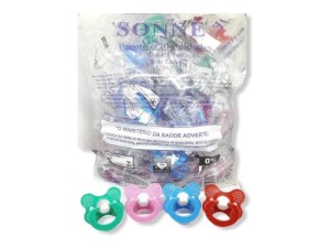 CHUPETA SILICONE SONNE BABY BORB RED C/20