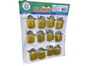 CADEADO GLORY 32MM CARTELA C/12