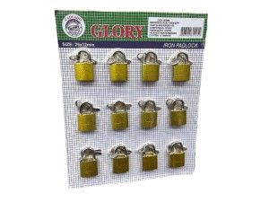 CADEADO GLORY 25MM CARTELA C/12