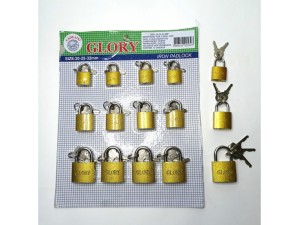 CADEADO GLORY CARTELA  20-25-32MM