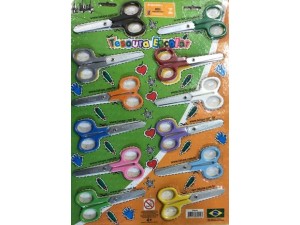 TESOURA ESCOLAR LA LUPE CARTELA C/12