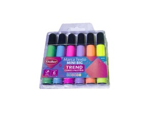 MARCA TEXTO MINI BIG TREND GOLLER C/6 COD.6117