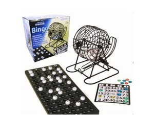 JOGO DE BINGO C/GLOBO GIRA. BOLAS NUM.CATELAS